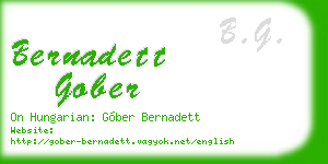 bernadett gober business card